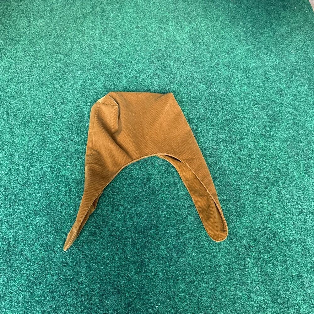 Merit Corduroy Head Scarf Hat Hood Balaclava Unisex Medium Mustard Tan Ribbed